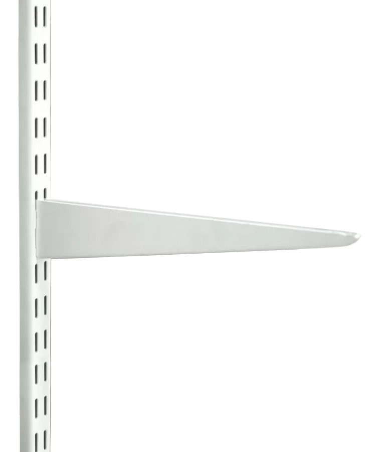 Mensulas 17 Cm Doble Enganche Reforzadas Para Riel Blanca